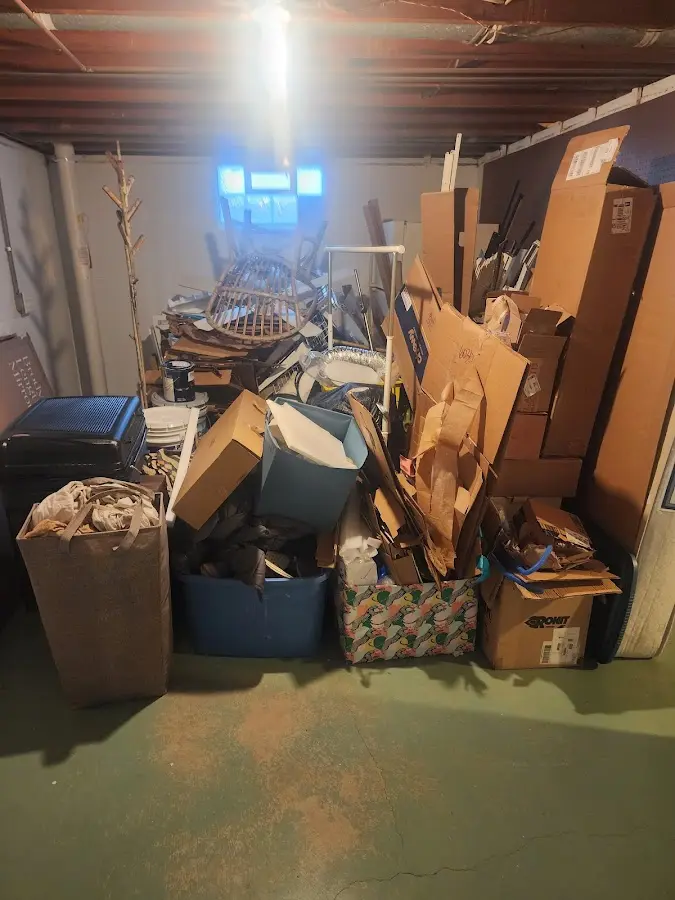 Roll-off dumpster container at job site for Yard Waste Dumpster Rental in New Rochelle